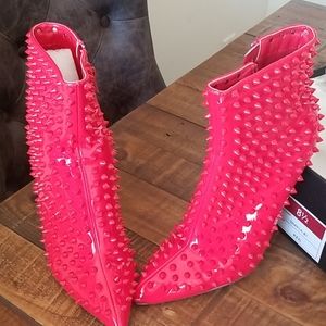COPY - Red spiked booties